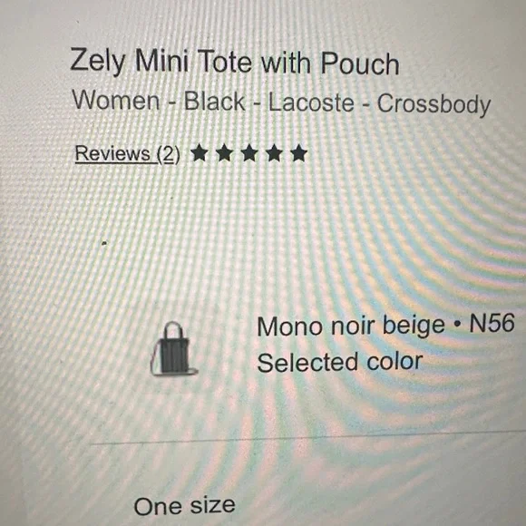 Lacoste Black Patterned Crossbody Bag - Picture 9 of 10